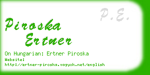 piroska ertner business card